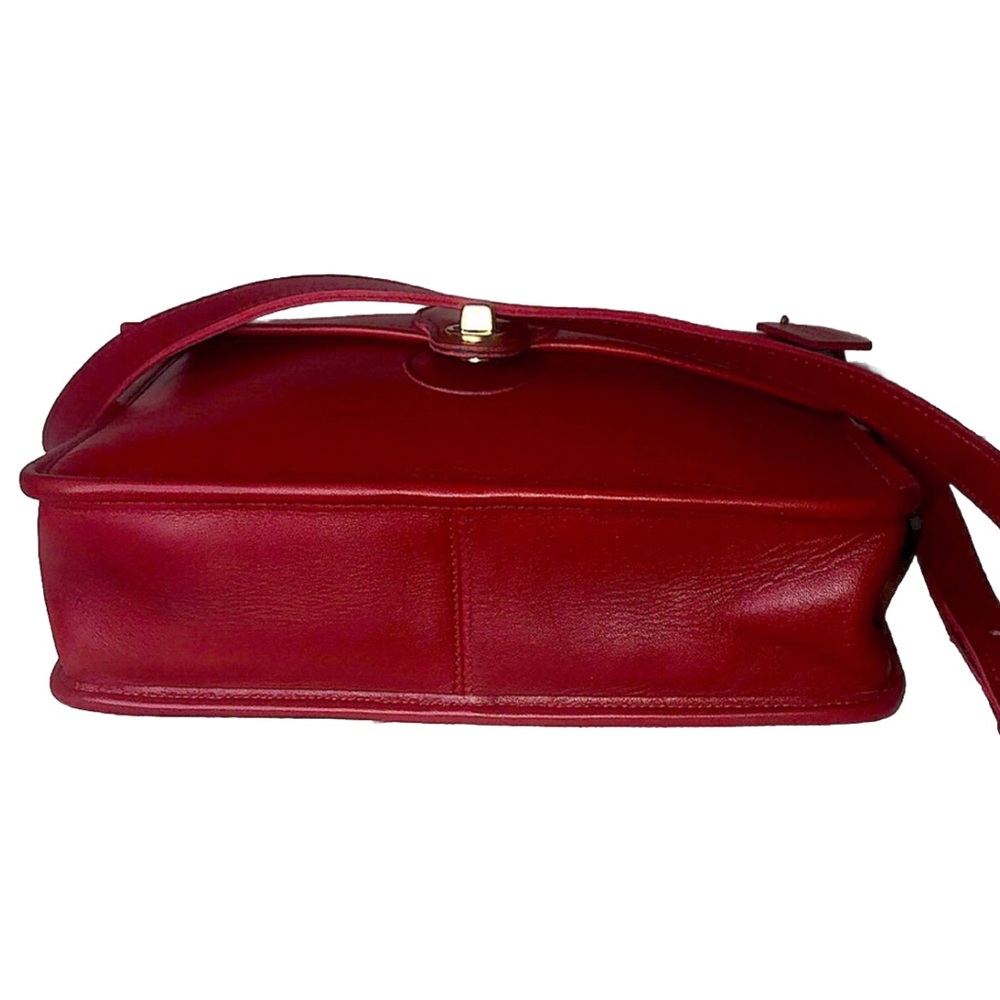 Vintage COACH WILLIS Red Glove Tanned Top Handle Crossbody Bag 9927 USA COA - Picture 8 of 17